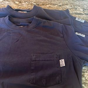 Tyndale woman’s navy long sleeve shirts - 2 (8 cal ) FR- one w collar